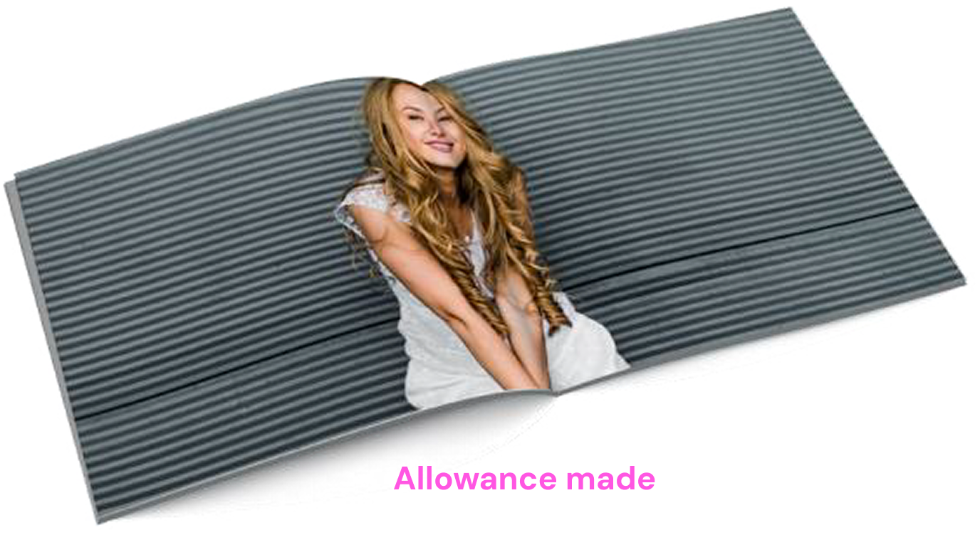 Example showing allowance made for spine